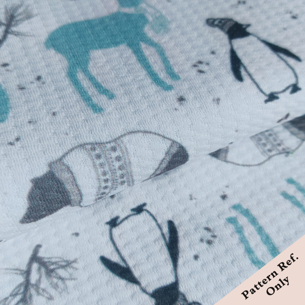 Custom Printed Poly Lycra Liverpool Bullet Fabric – Stretchy, Textured & Soft for Fashion Apparel & Accessories