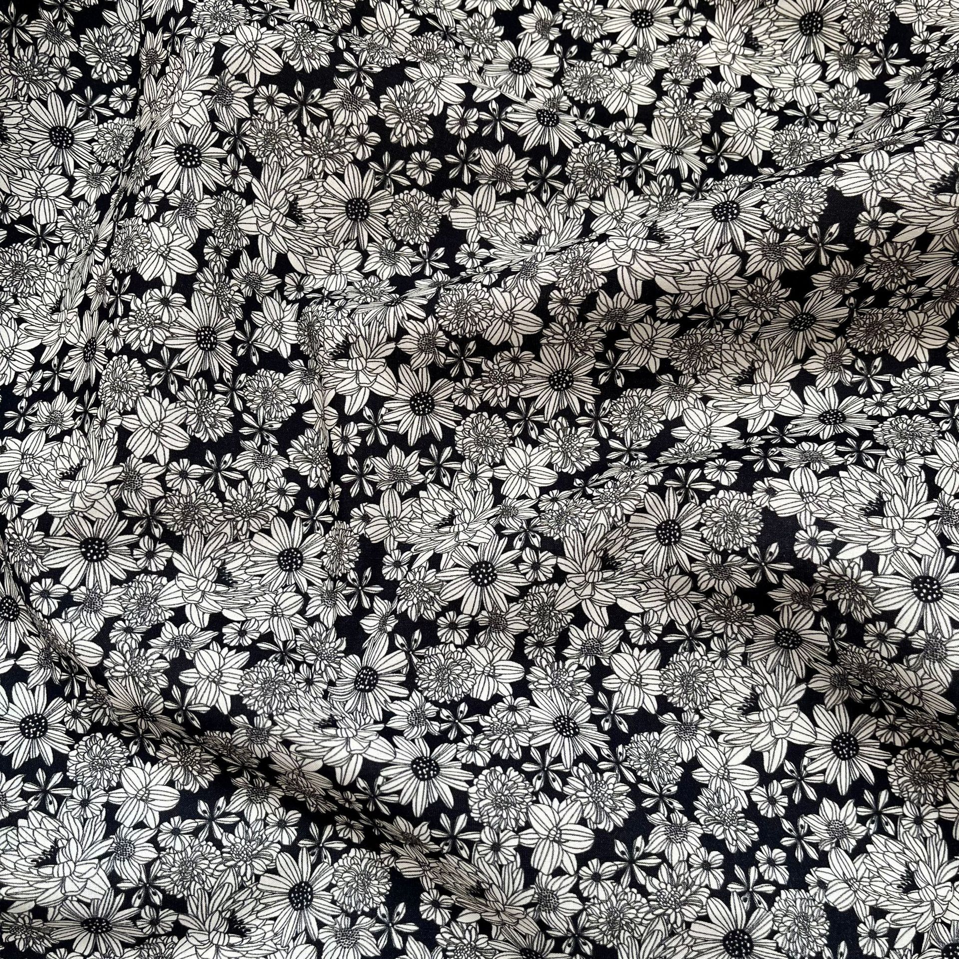 全棉60支府绸面料数码印花素色碎花箱包旗袍连衣裙家居服服装面料