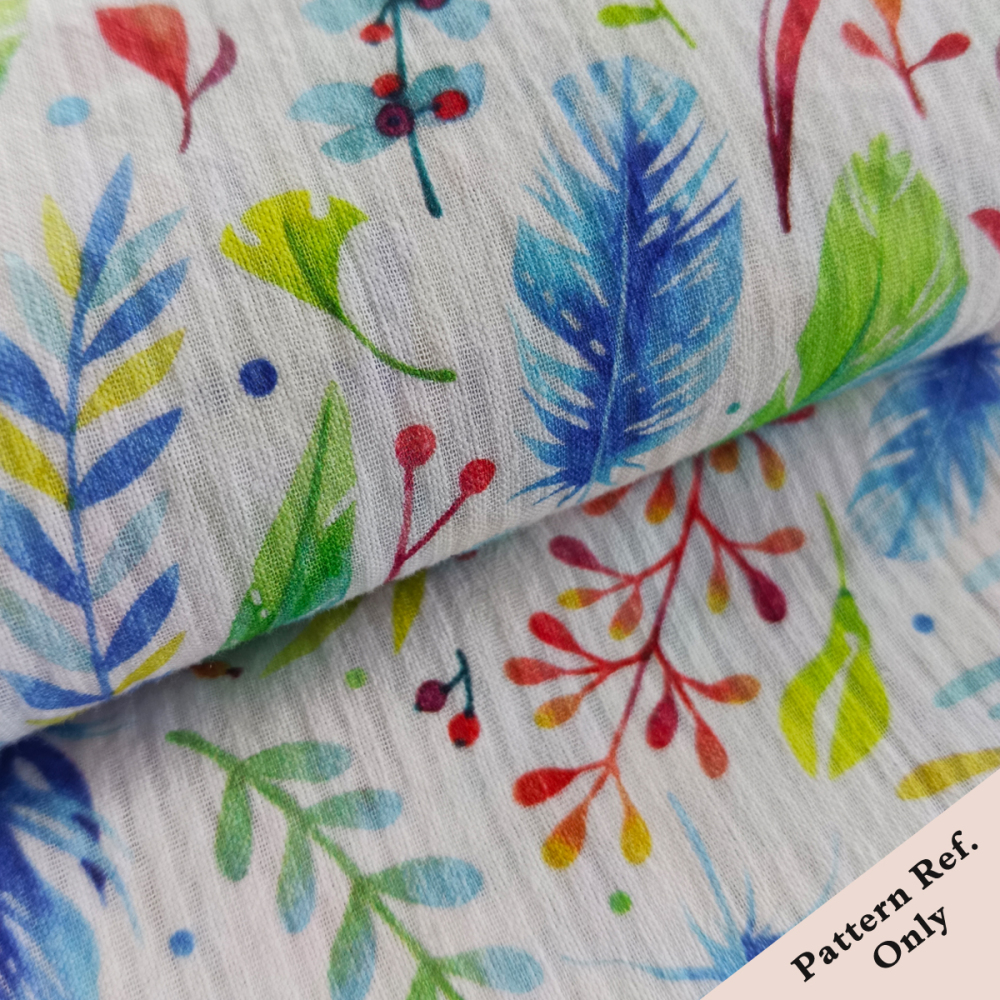 Custom Printed Cotton Seersucker Fabric – Soft, Breathable & Textured for Comfortable Summer Styles