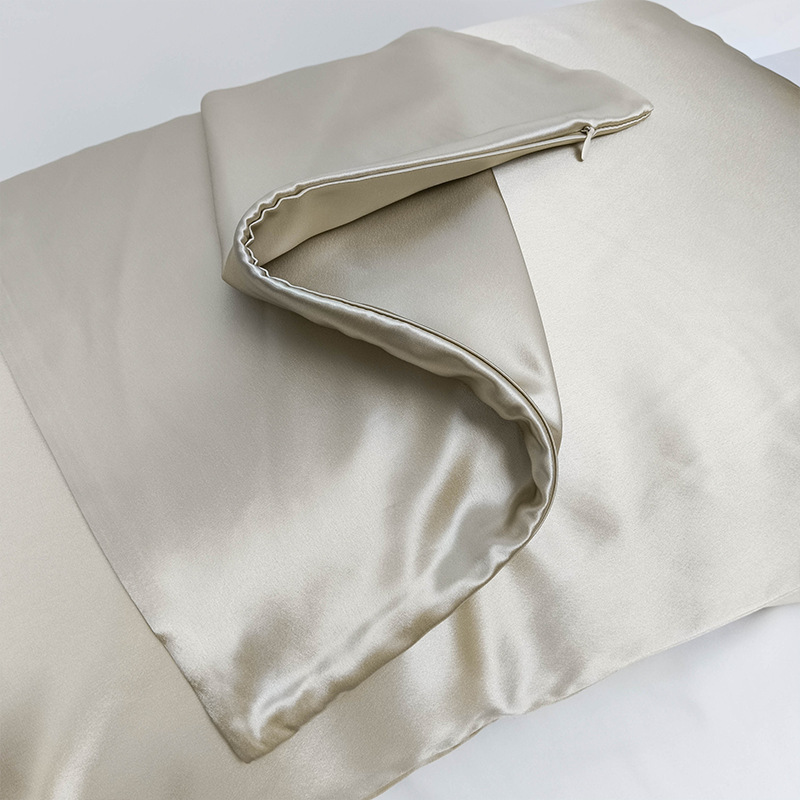 22MM Double Sided Silk Pillowcase Zipper Mulberry Silk Lustrous Satin