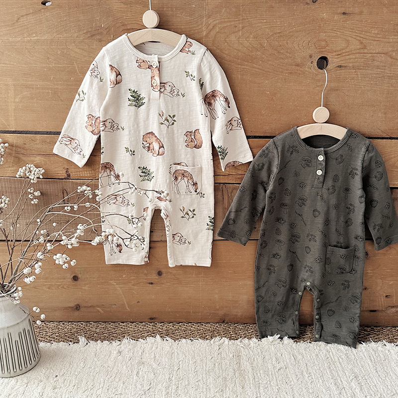 Baby Cotton Romper Outfit-Breathable Infant Jumpsuit for Boys & Girls1