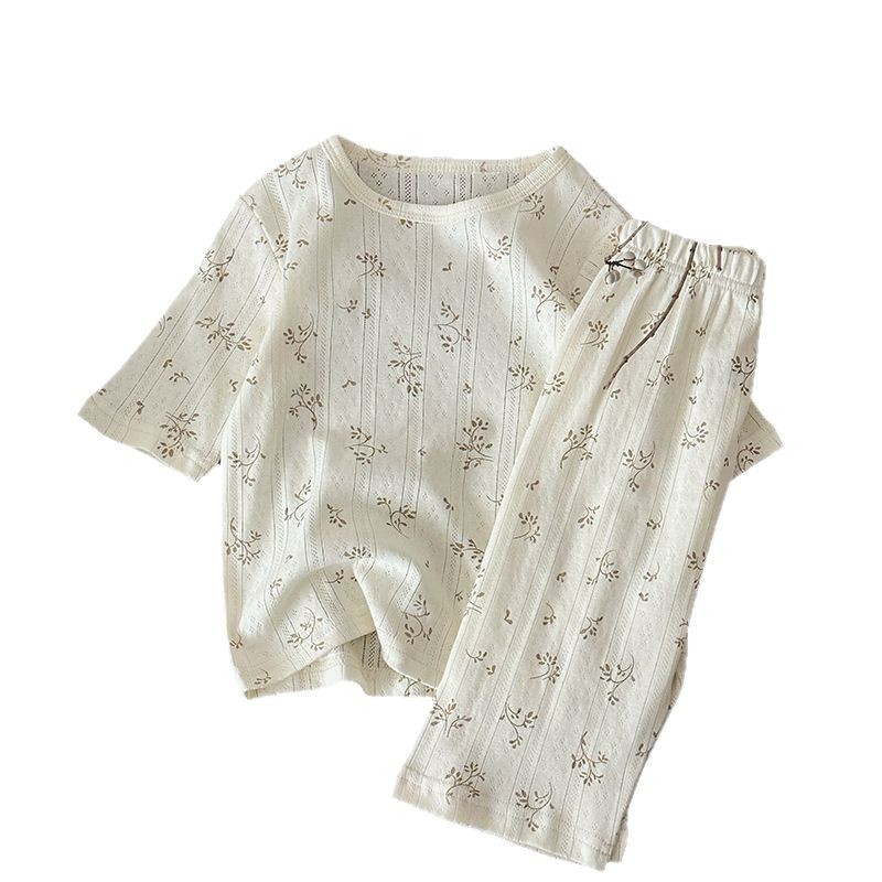 Kids Pajama Set-Summer Lightweight Cotton Baby Sleepwear for Girls and Boys