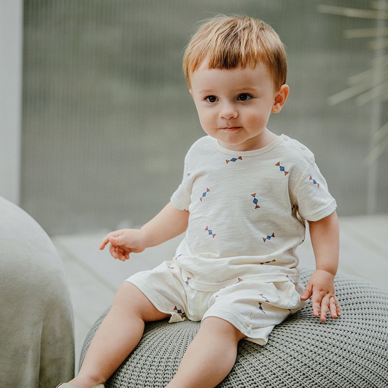 Nordic Summer Baby Set – Lightweight Short Sleeve & Shorts Outfit for Boys & Girls