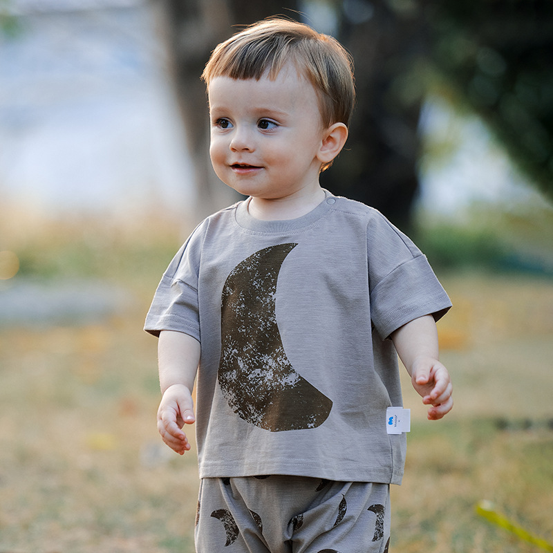 Cotton-Spandex Short Sleeve Kids' Shirt