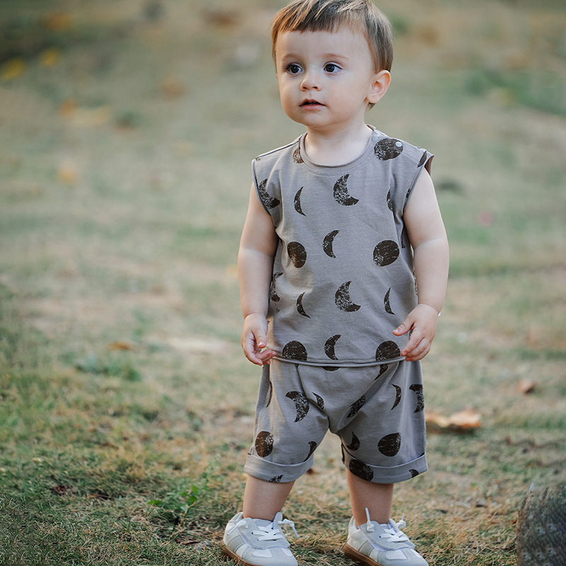 Sun & Moon Baby Shorts | Unisex Toddler Playtime Shorts