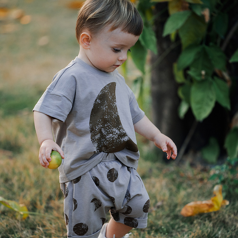 Cotton-Spandex Short Sleeve Kids' Shirt