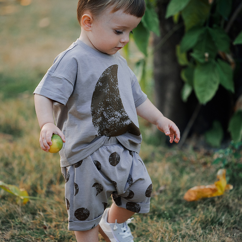Sun & Moon Baby Shorts | Unisex Toddler Playtime Shorts