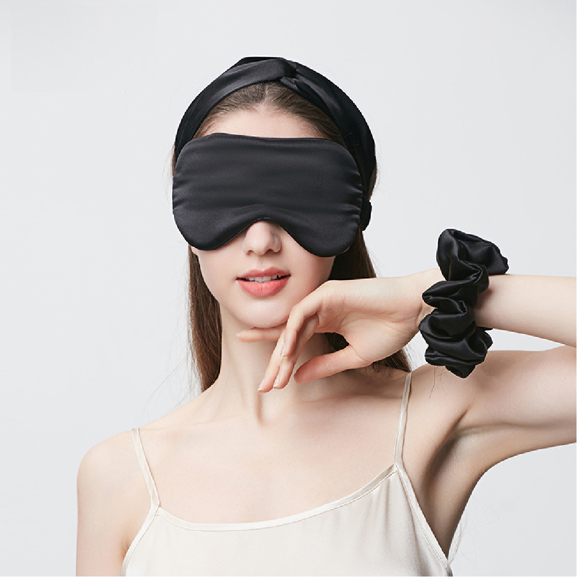 Luxury 19 MM 100% Mulberry Silk Sleep Set-Blackout Eye Mask