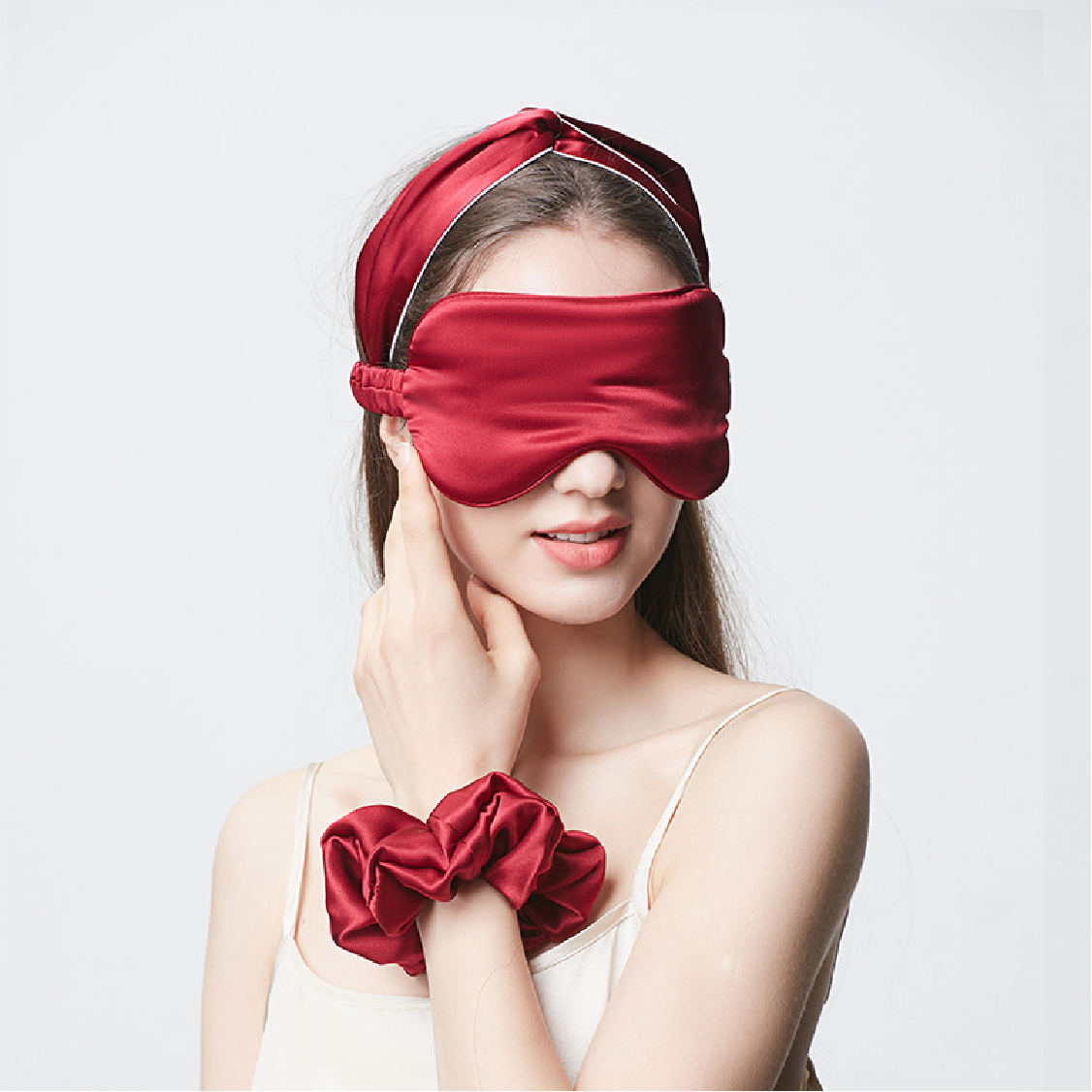 Luxury 19 MM 100% Mulberry Silk Sleep Set-Blackout Eye Mask
