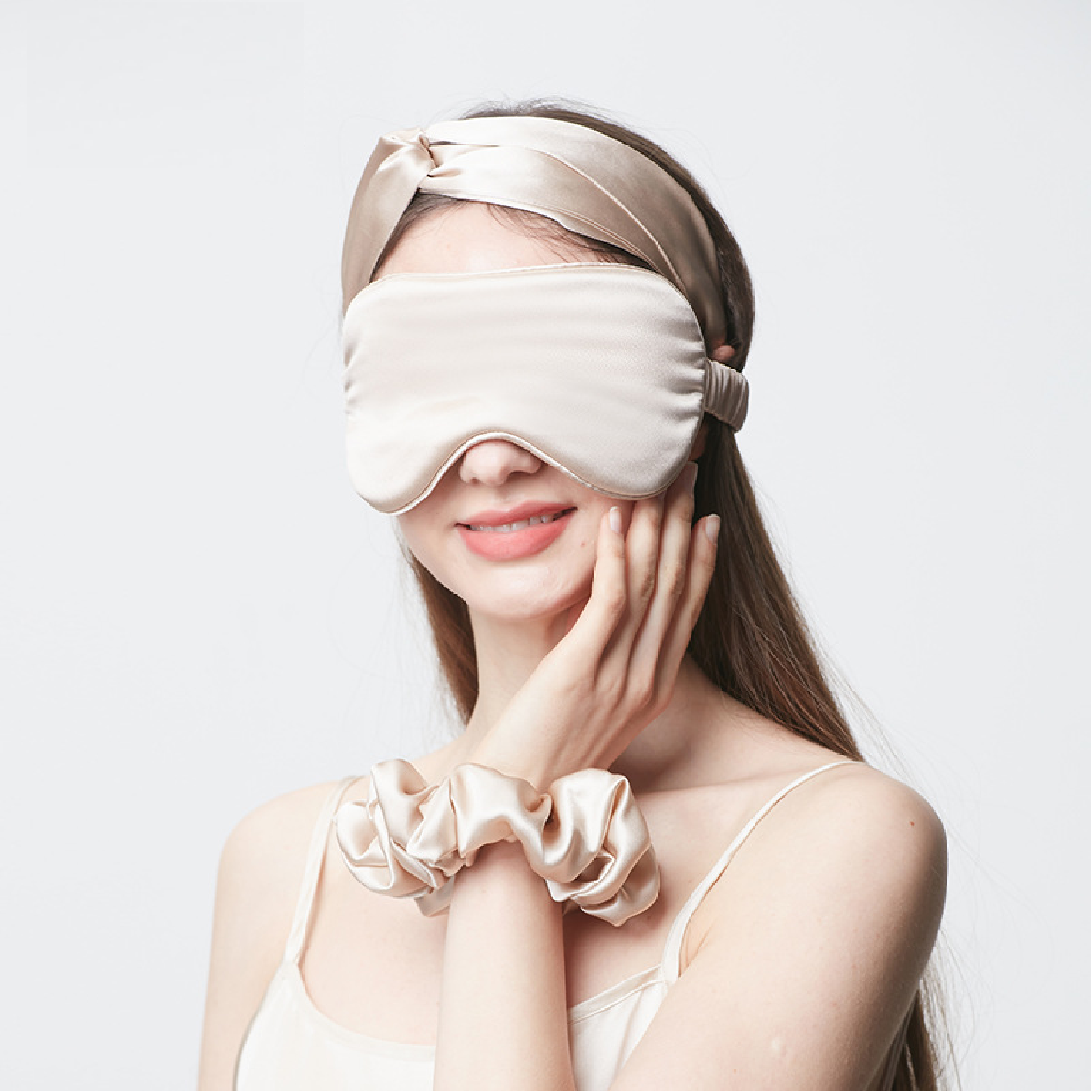Luxury 19 MM 100% Mulberry Silk Sleep Set-Blackout Eye Mask