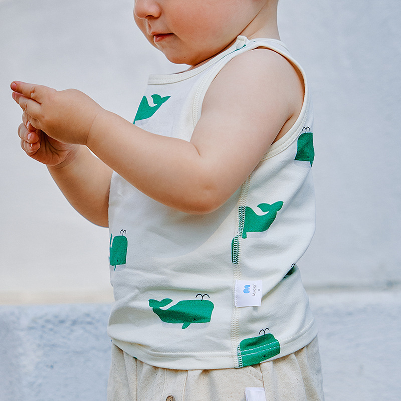Ocean Breeze Whale Vest - Ultra Soft Cotton Toddler Tank Top