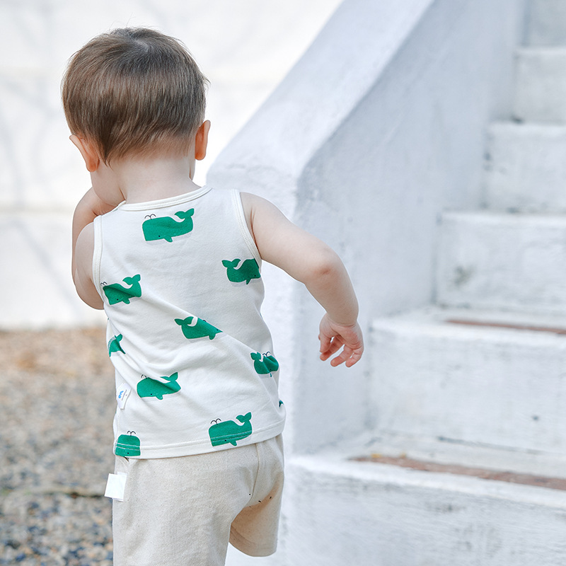 Ocean Breeze Whale Vest - Ultra Soft Cotton Toddler Tank Top