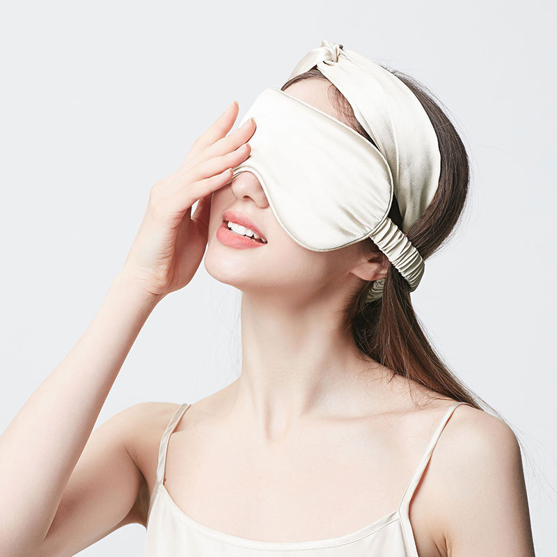 Luxury 19 MM 100% Mulberry Silk Sleep Set-Blackout Eye Mask