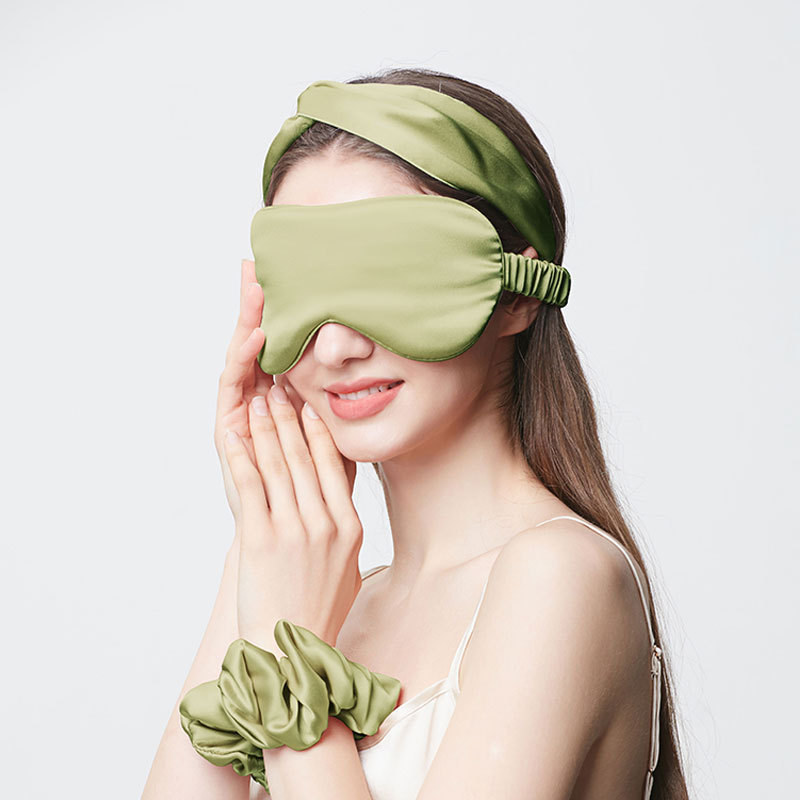 Luxury 19 MM 100% Mulberry Silk Sleep Set-Blackout Eye Mask