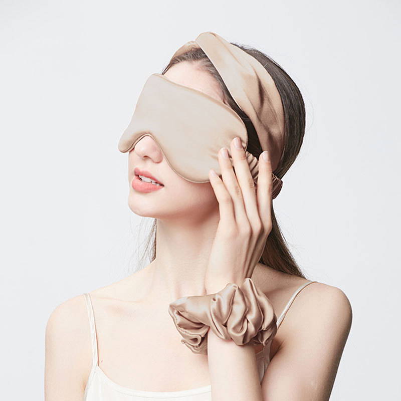 Luxury 19 MM 100% Mulberry Silk Sleep Set-Blackout Eye Mask