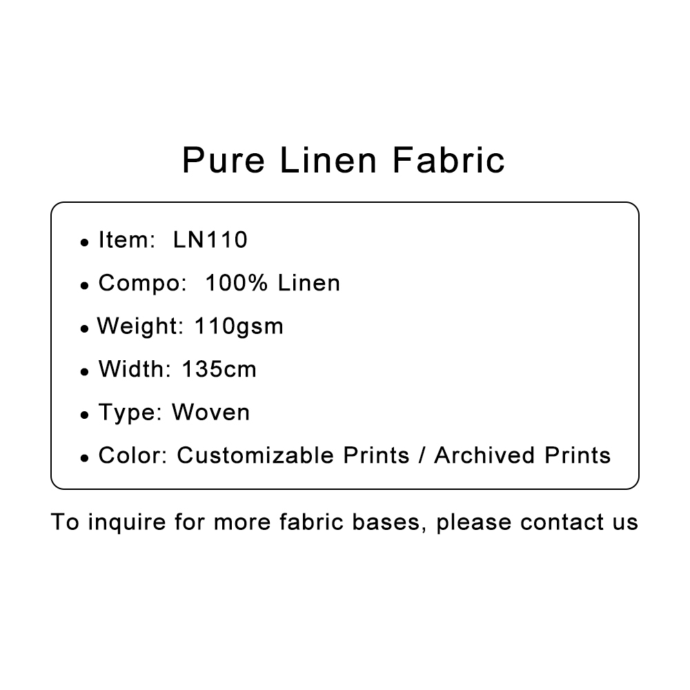 Custom Printed Pure Linen Fabric – Natural, Breathable & Soft for Stylish Garments & Relaxed Wear