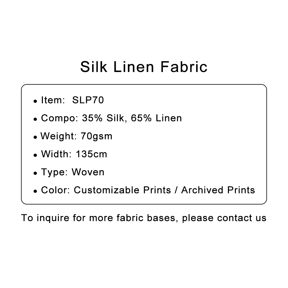Custom Printed Silk Linen Fabric – Lightweight, Textured & Breathable for Premium Apparel & Accessories