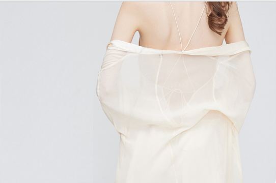French-Style 100% Pure Silk Nightgown-Women's Elegant Sleepwear