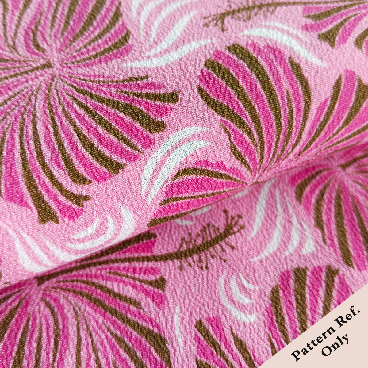 Custom Printed Luxury Viscose Crepe Fabric – Silky, Drapable & Richly Textured for Premium Fashion & Blouses