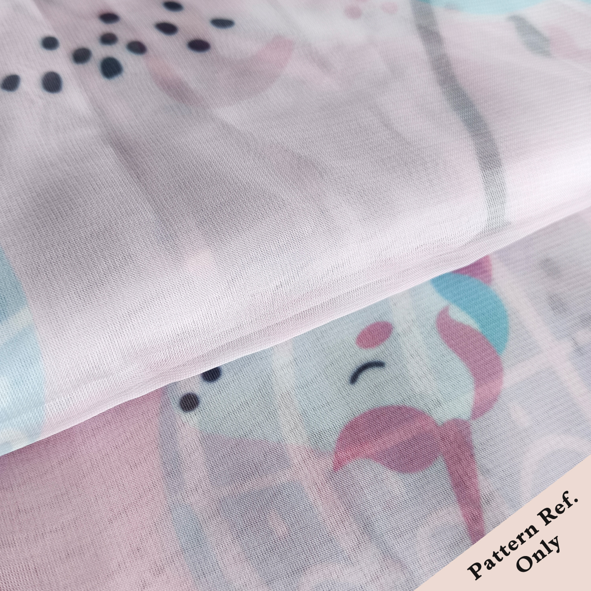 Custom Printed Light Shiny Chiffon Fabric – Sheer, Airy & Lustrous for Elegant Dresses & Flowing Scarves