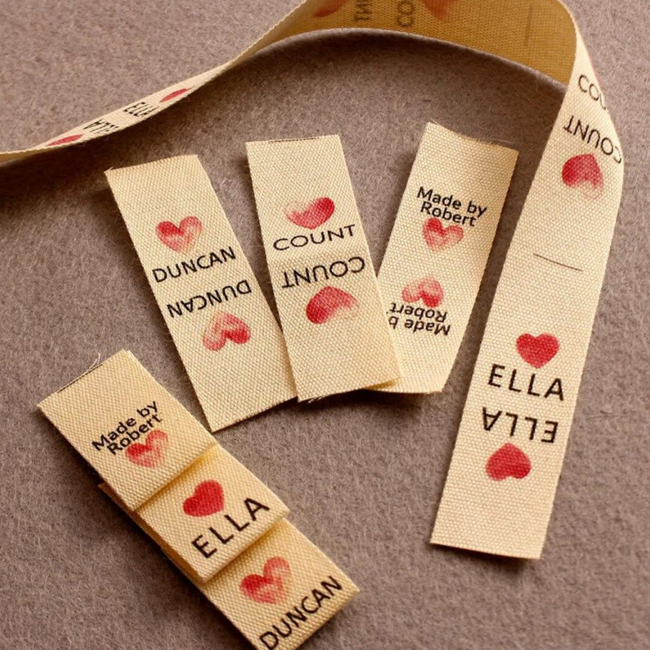 Custom Custom Cotton Labels  Natural Soft Eco-Friendly
