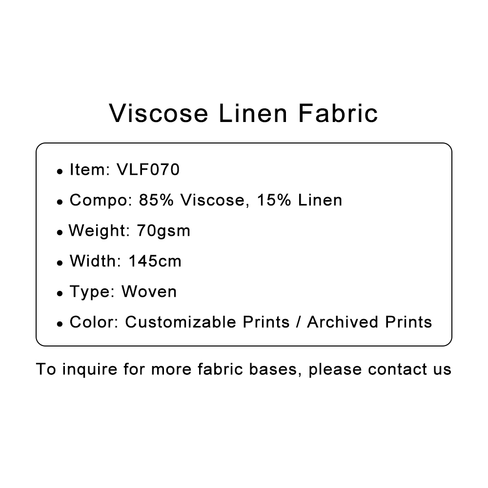 Custom Printed Viscose Linen Fabric – Airy, Textured & Sustainable for Breezy Dresses & Relaxed Shirts