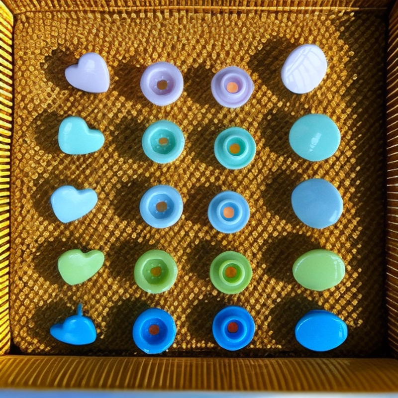 KAM Heart-Shaped Snap Buttons – T5 Plastic Snaps for Baby Clothes, DIY Crafts, Sewing Projects