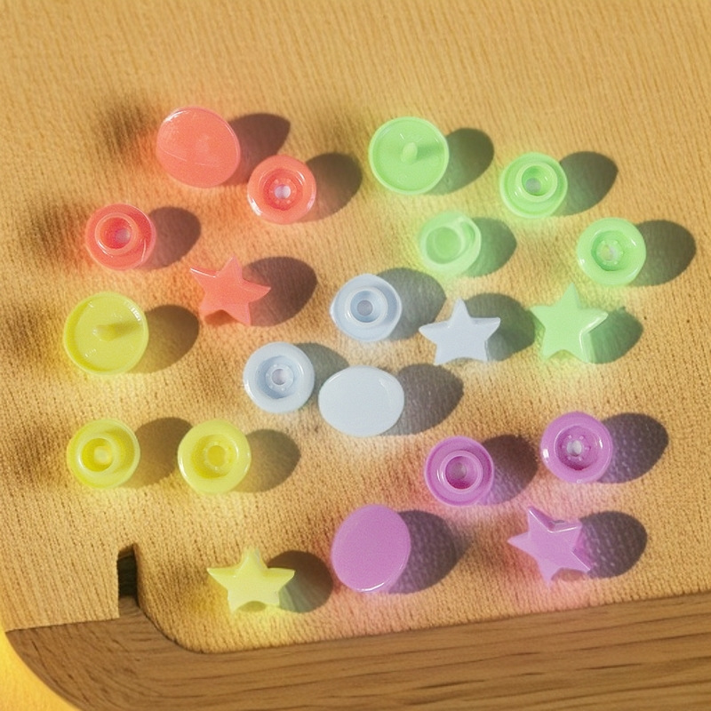 KAM Star Snap Buttons – T5 Plastic Snaps for Baby Clothes, DIY Crafts, Sewing Projects