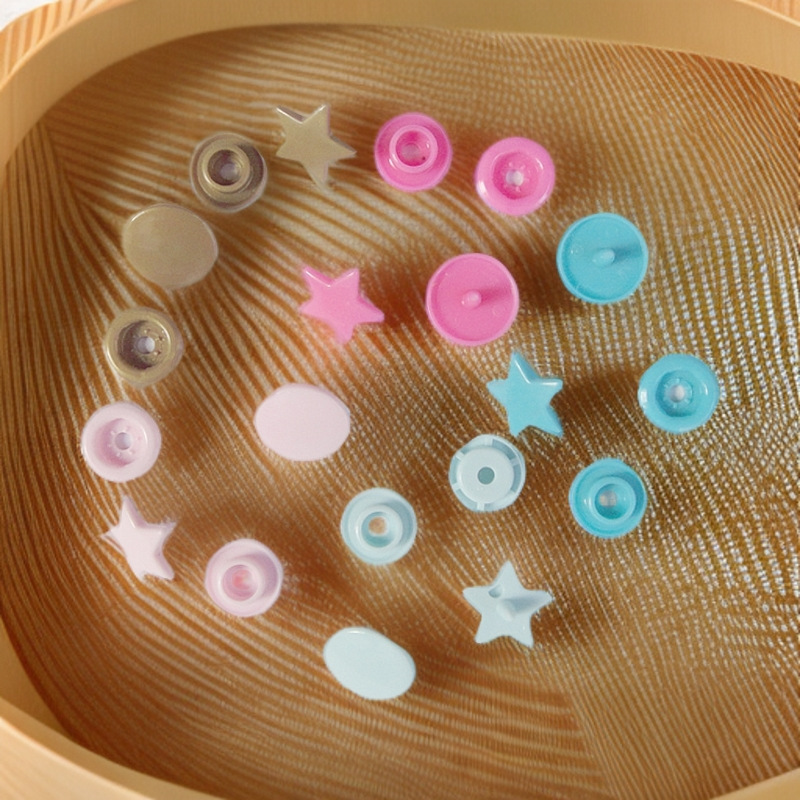 KAM Star Snap Buttons – T5 Plastic Snaps for Baby Clothes, DIY Crafts, Sewing Projects