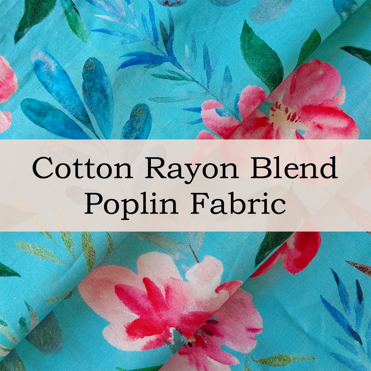 Custom Printed Cotton Rayon Blend Poplin Fabric – Smooth, Lightweight & Personalized for Everyday Fashion & Summer Wear