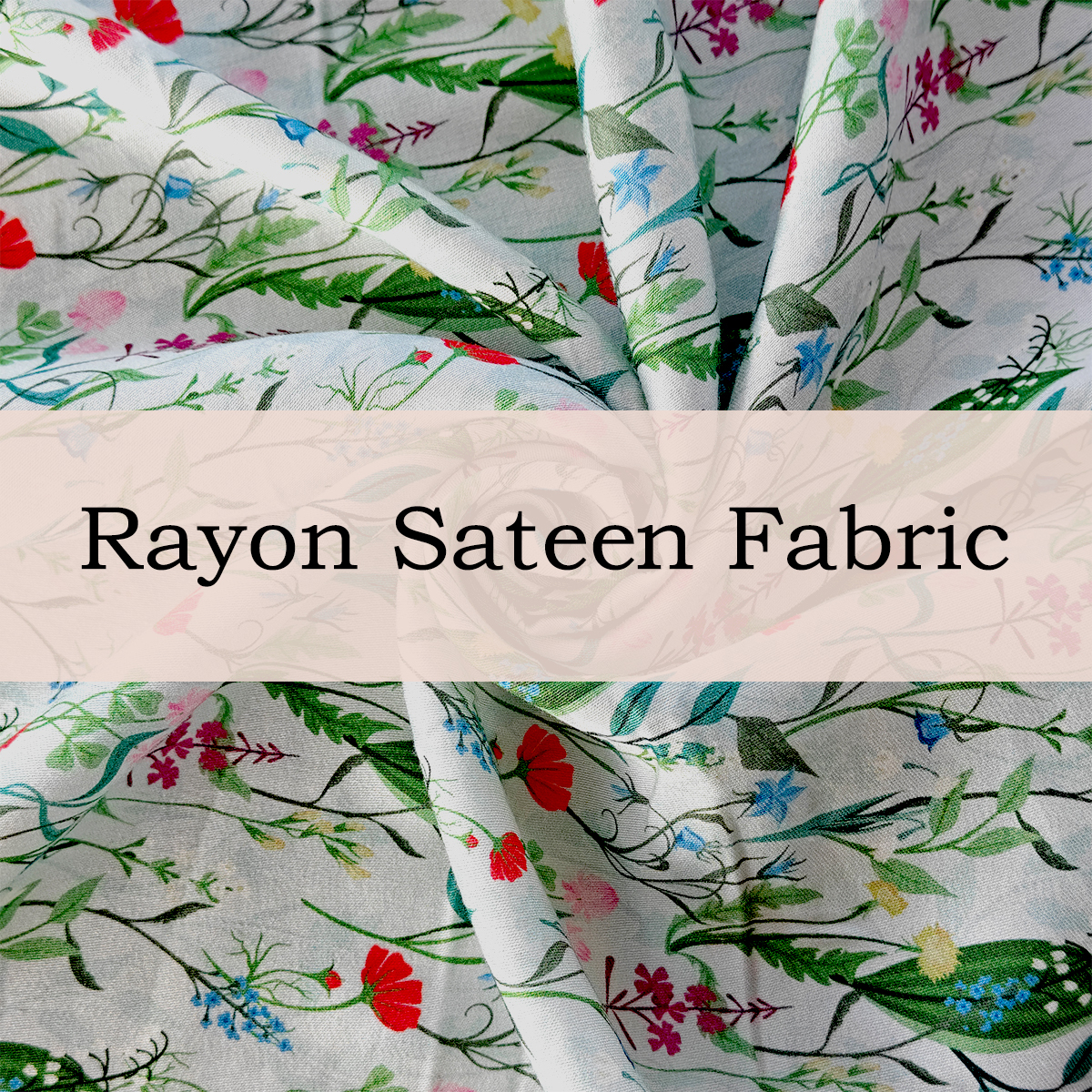 Custom Printed Rayon Sateen Fabric – Silky, Breathable & Personalized for Chic Shirts & Fluid Dresses
