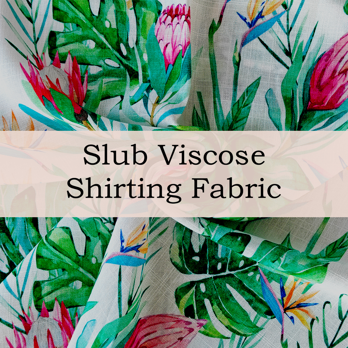 Custom Printed Slub Viscose Shirting Fabric – Soft, Breathable & Textured for Stylish Shirts & Blouses