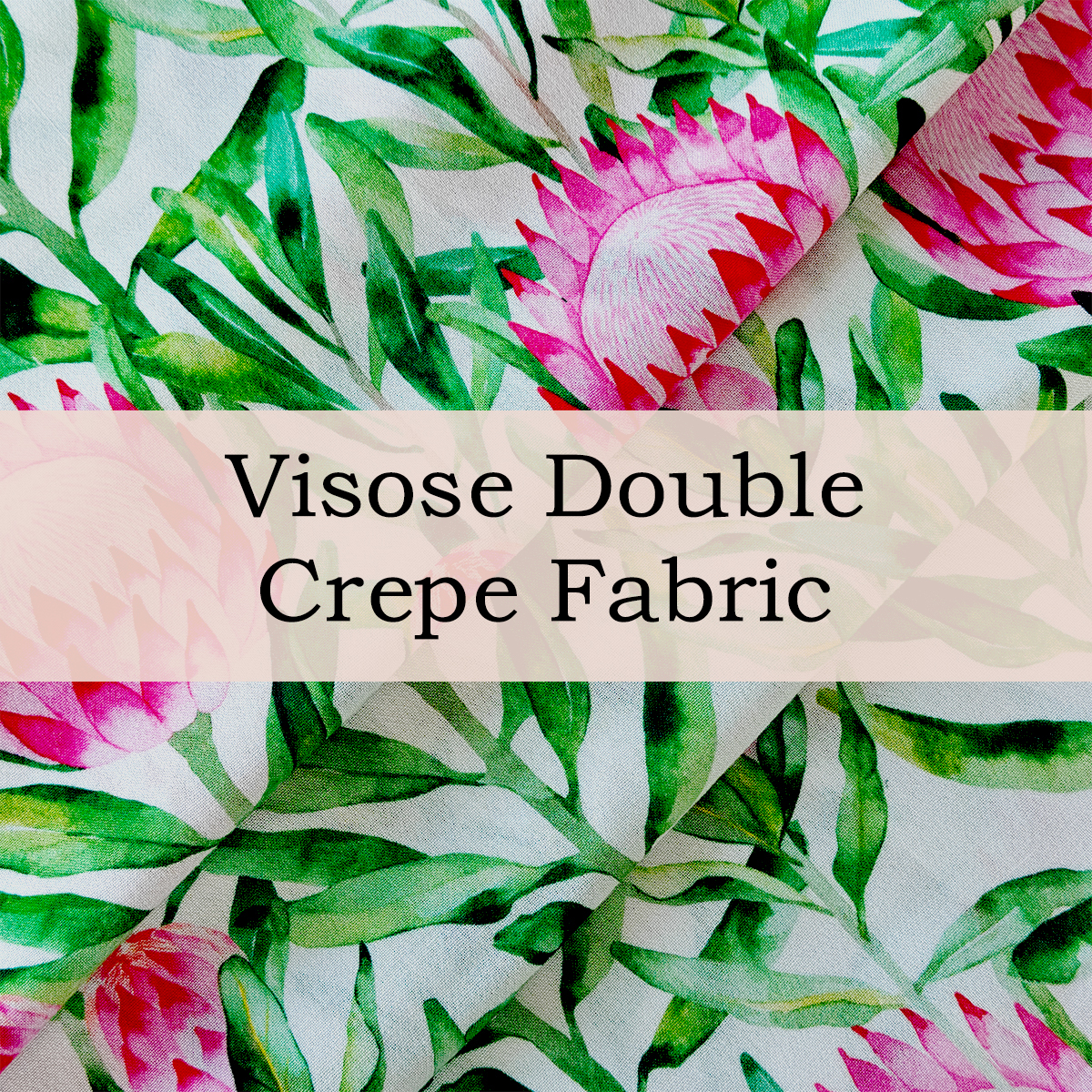 Custom Printed Viscose Double Crepe Fabric – Soft, Textured & Elegant for Chic Dresses & Fashion Tops