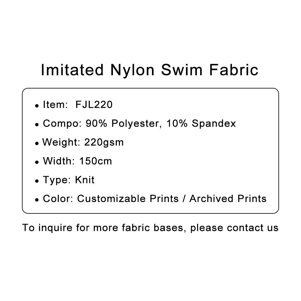 Custom Printed Imitated Nylon Swim Fabric – Stretchy, Supportive & Durable for Activewear & Swimwear Designs