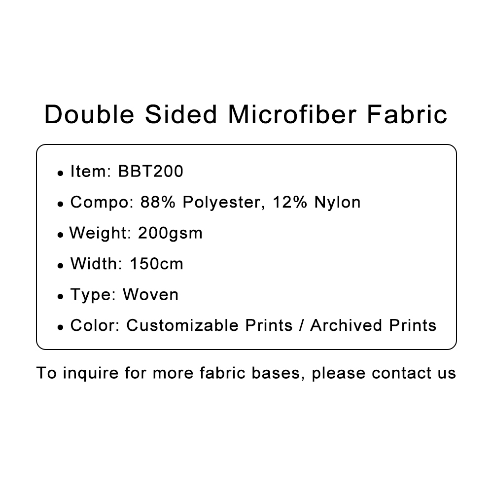 Custom Printed Double Sided Microfiber Fabric – Soft, Absorbent & Durable for Activewear, Towels & Home Textiles