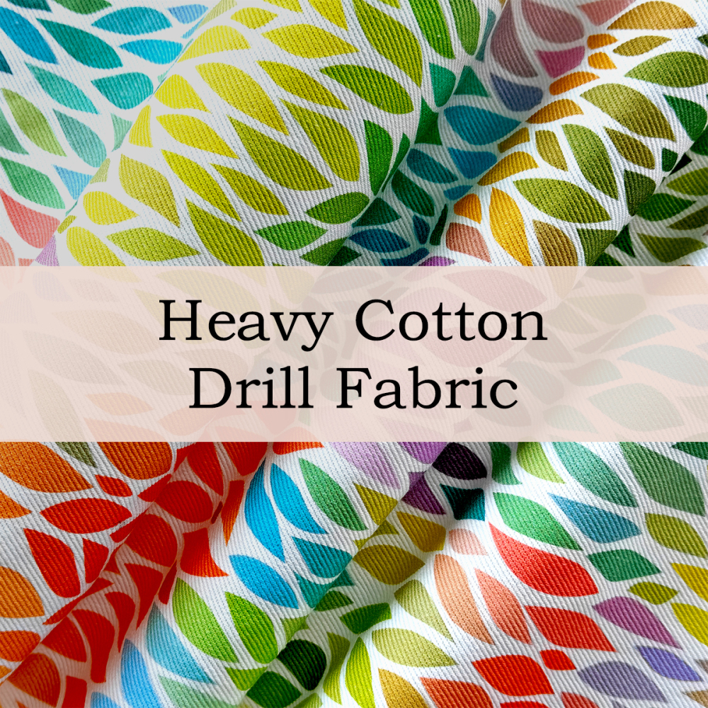 Custom Printed Heavy Cotton Drill Fabric – Robust, Structured & Durable for Premium Workwear, Jackets & Décor