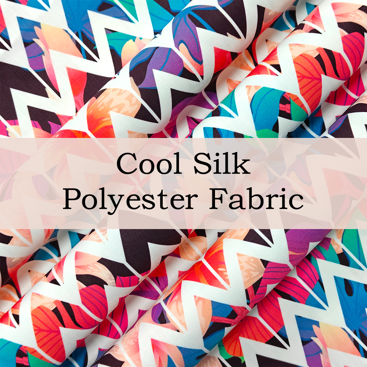 Custom Printed Cool Silk Polyester Fabric – Sleek, Smooth & Breathable for Stylish Apparel & Refined Accessories