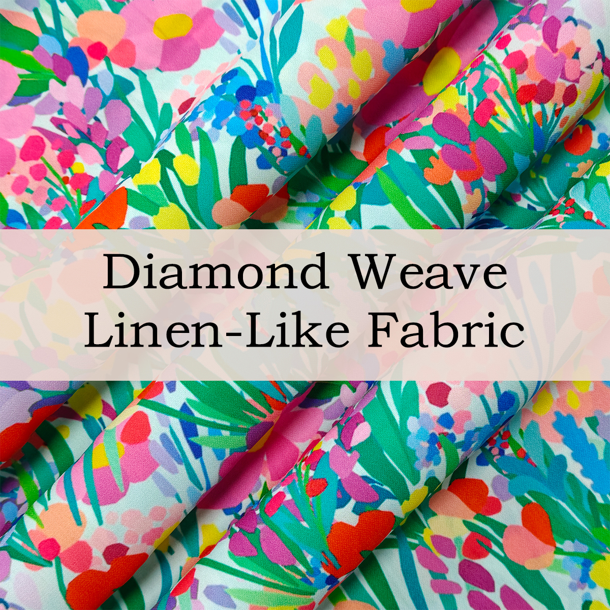 Custom Printed Diamond Weave Linen-Like Fabric – Textured, Lightweight & Versatile for Sophisticated Apparel & Décor