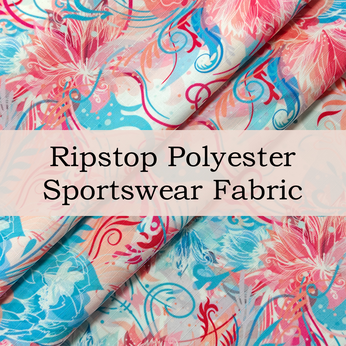 Custom Printed Ripstop Polyester Sportswear Fabric – Durable, Breathable & Customizable for High-Performance Sportswear & Outdoor Gear