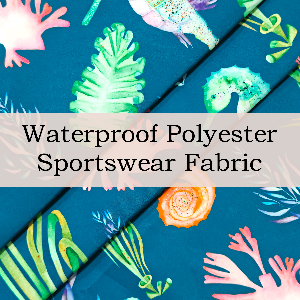 Custom Printed Waterproof Polyester Sportswear Fabric – Lightweight, Durable & Customizable for Activewear & Outdoor Gear