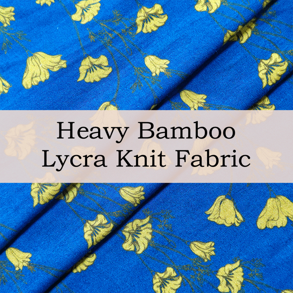 Custom Printed Bamboo Lycra Fabric | Ultra Soft, Breathable & Stretchable for Tops & Loungewear