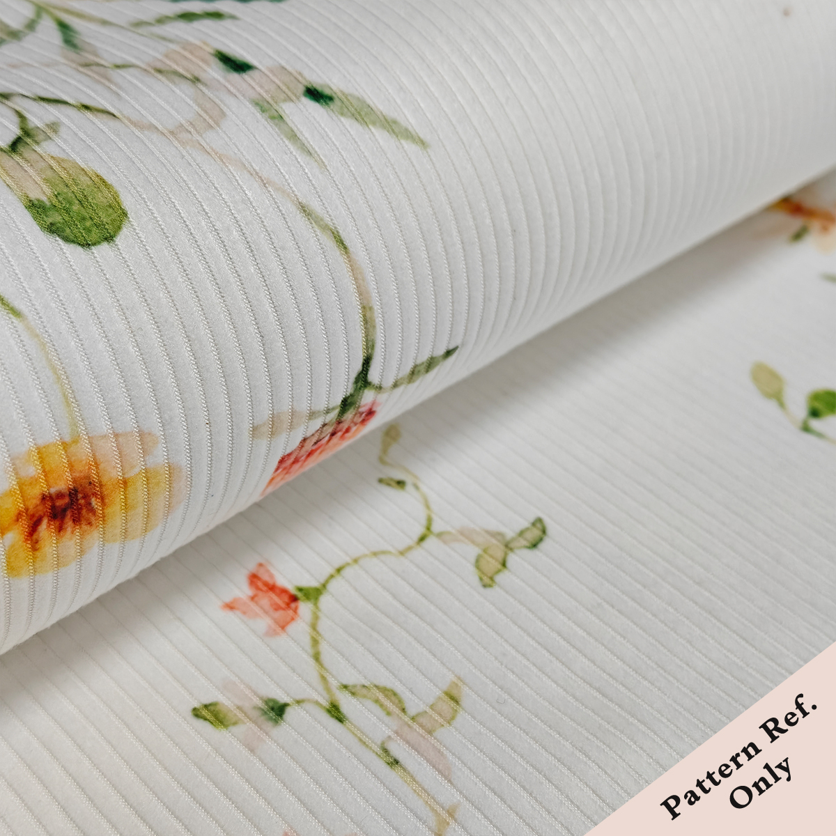 Custom Printed Brushed Rib Knit Fabric – Soft, Stretchy, and Versatile for All Garments