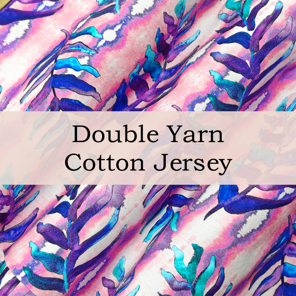 Custom Printed Double Yarn Cotton Jersey Fabric – Soft, Durable & Skin-Friendly for Comfortable Garments, Baby Clothes