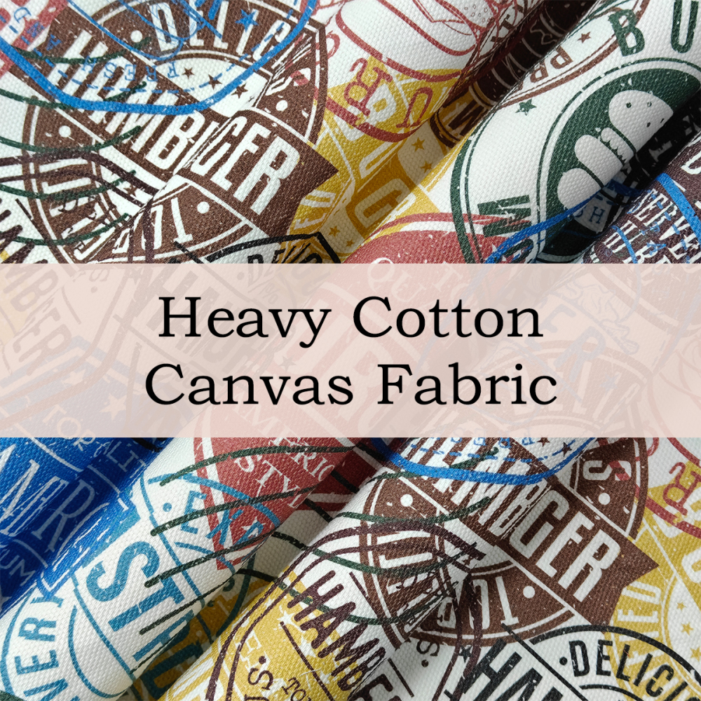 Custom Printed Heavy Cotton Canvas Fabric – Durable, Structured & Eco-Friendly for Bags, Upholstery & Creative Projects