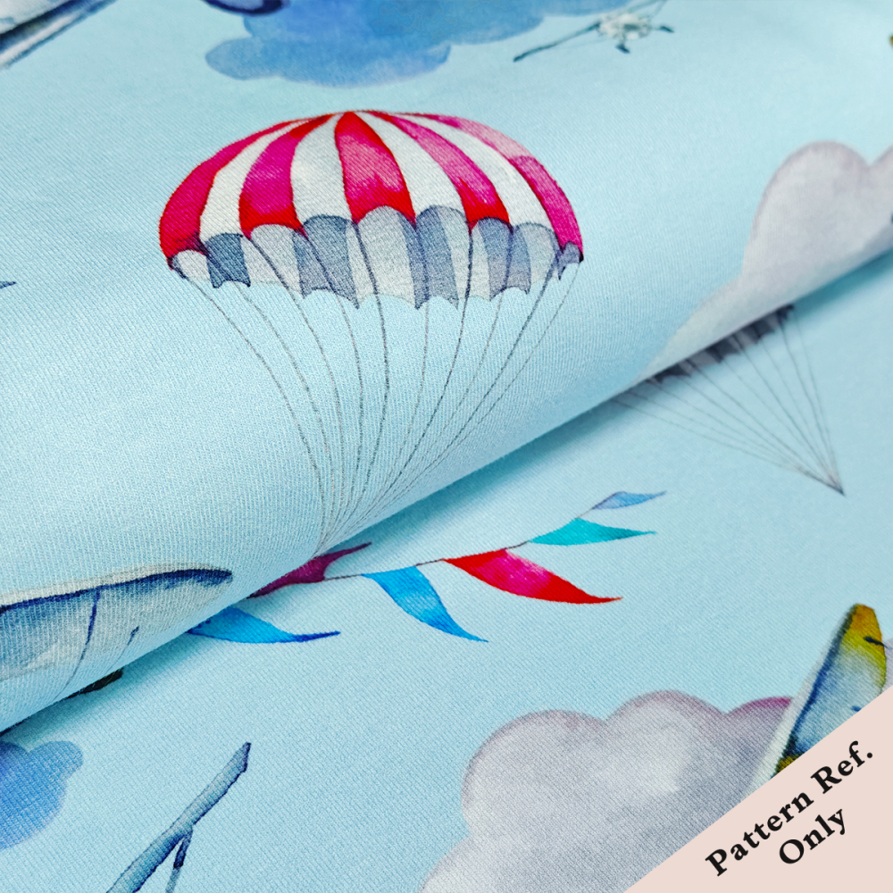 Custom Printed Medium Cotton Lycra Knit Fabric | Soft, Breathable & Stretchy for Apparel