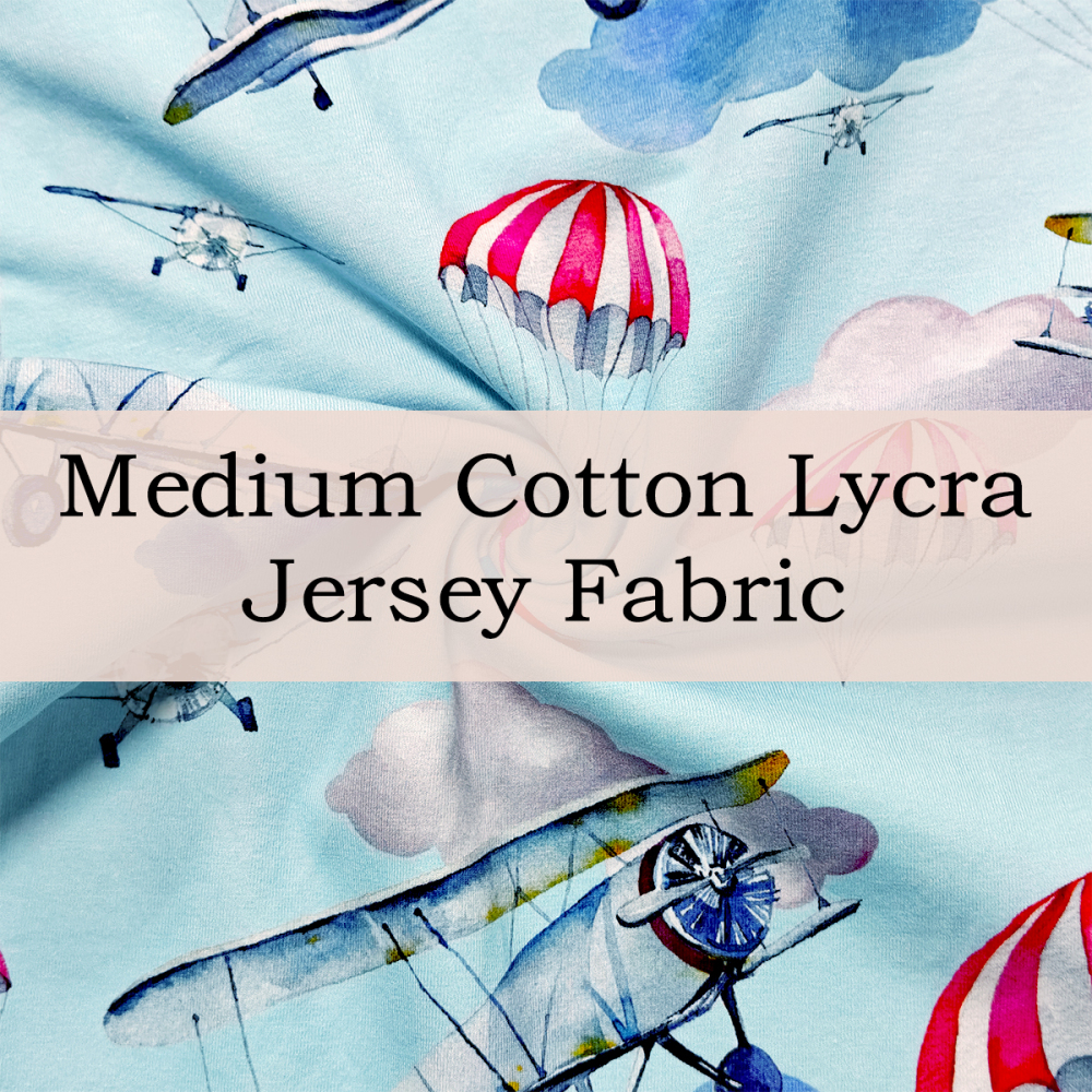 Custom Printed Medium Cotton Lycra Knit Fabric | Soft, Breathable & Stretchy for Apparel