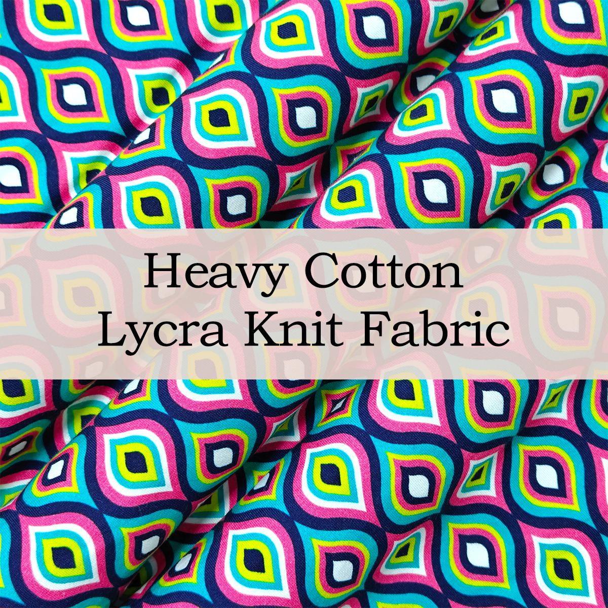 Custom Printed Heavy Cotton Lycra Jersey Fabric | Soft, Stretchy & Moisture-Absorbing for Apparel
