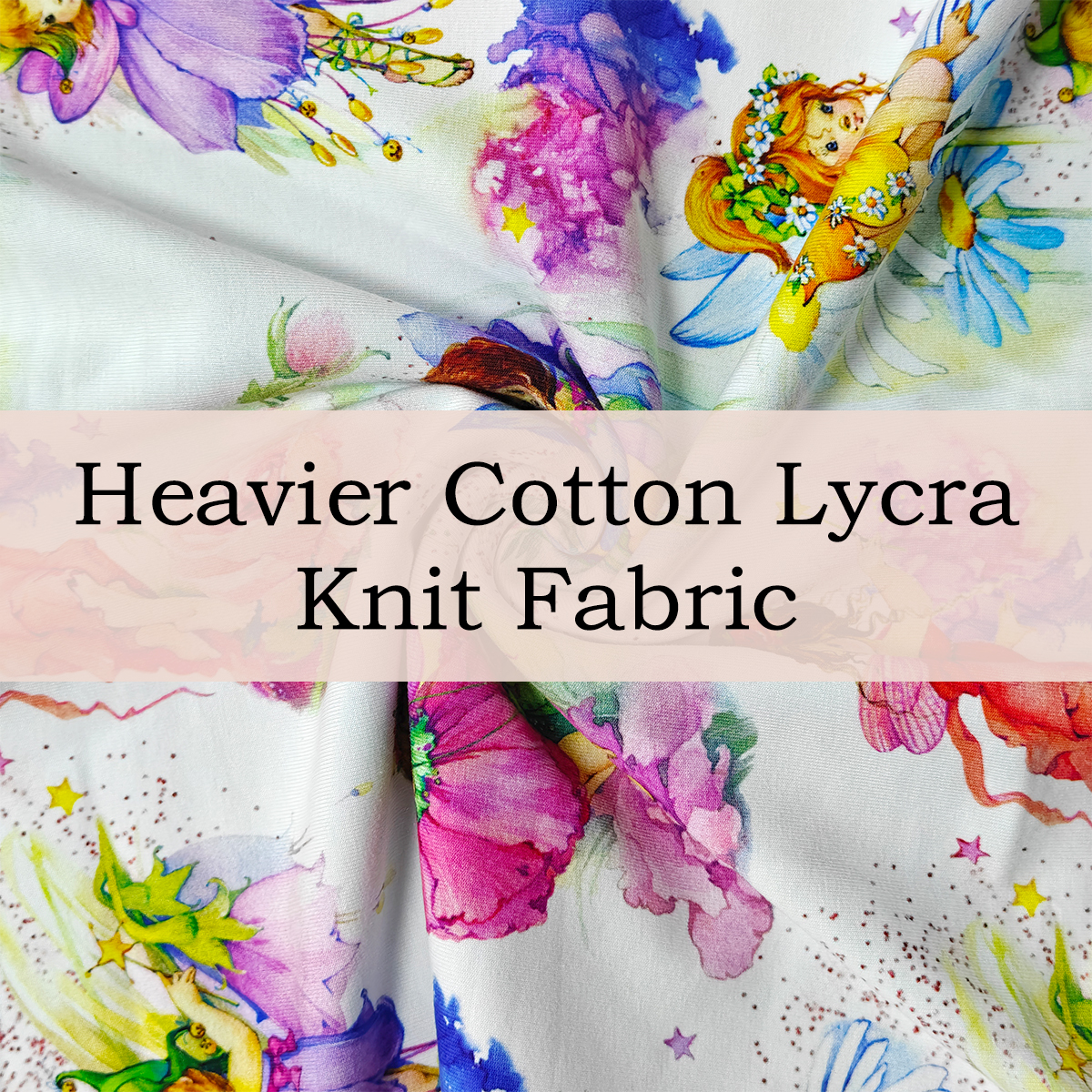 Custom Printed Heavier Cotton Lycra Jersey Fabric | Soft, Stretchy & Comfortable for Apparel