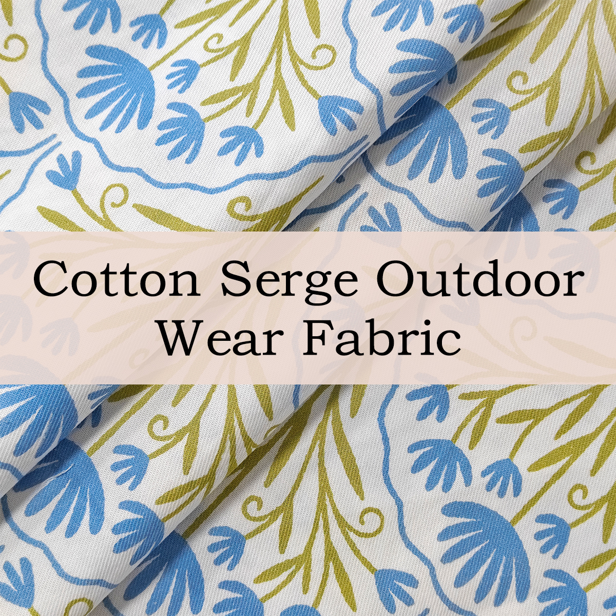 Custom Printed Cotton Serge Outdoor Wear Fabric – Durable, Breathable & Personalized for Stylish Outerwear & Utility Fashion
