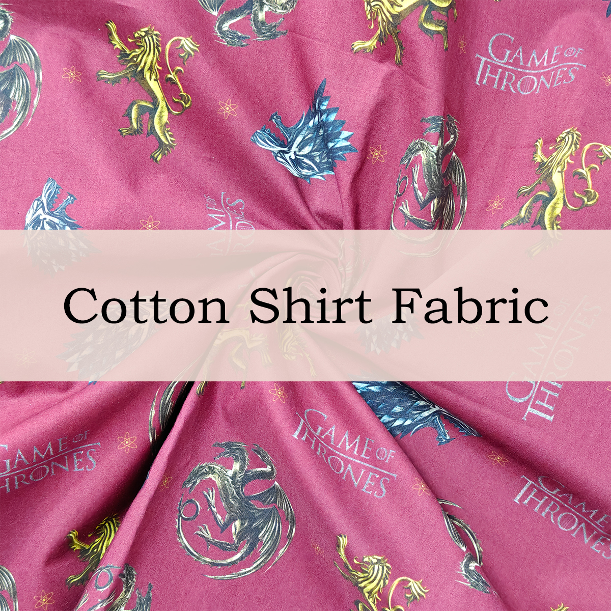 Custom Printed Cotton Shirt Fabric – Lightweight, Breathable & Natural for Casual Shirts & Everyday Wear